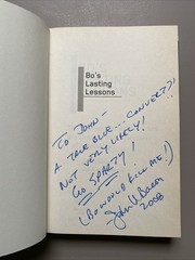 Bo’s Lasting Lessons By Bo Schembechler And John U Bacon SIGNED By John U Bacon