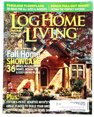 LOG HOME LIVING MAGAZINE: FALL HOME SHOWCASE 36 PAGES OF PLANS OCTOBER 2004