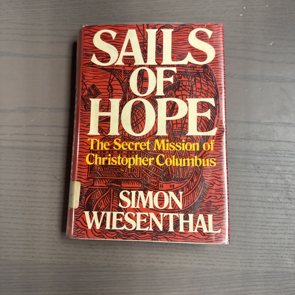 1973 FIRST AMERICAN EDITION SAILS OF HOPE SIMON WIESENTHAL Ex Library Acceptable