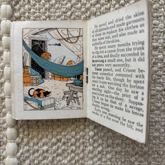 1916 EGGERS Robinson Crusoe mini tiny small little book PACKARD PIANOS AD
