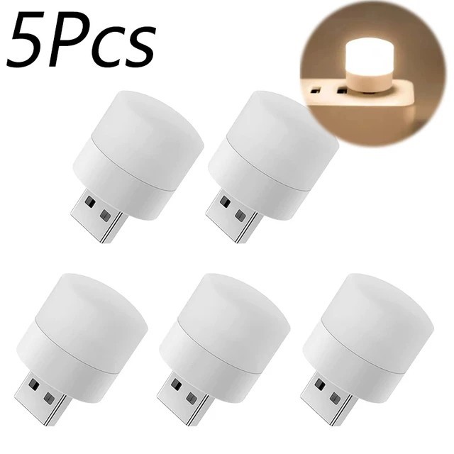 Mini USB LED Night Light Warm White Portable Eye Care Reading Lamp