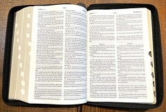Russian/English Parallel Bible, Synodal/KJV, Black Imitation Leather Zip LARGE