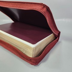 St Joseph Personal Size NAB New American Bible Revised Burgundy Full Zip Cover