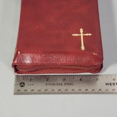 St Joseph Personal Size NAB New American Bible Revised Burgundy Full Zip Cover