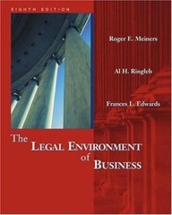 Legal Environment of Business – Hardcover, by Meiners Roger E.; – Very Good