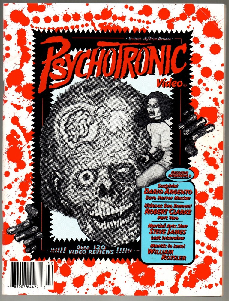 Psychotronic Video Magazine #18 Summer 1994 Dario Argento William Rotsler Sleaze