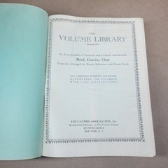 1950 The Volume Library Encyclopedia Black Faux Leather Bound MADE IN USA VG