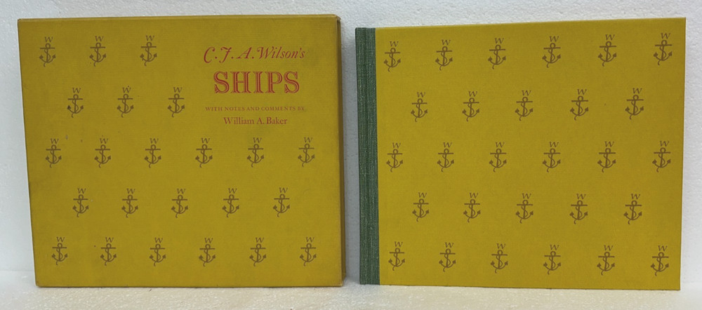 C.J.A. Wilson’s Ships notes by William A. Baker 1971 Hardcover/slipcase *Signed*