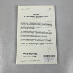 Proust and Three Dialogues By Samuel Beckett