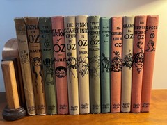 Wizard of OZ Book Set 12 Hardcover mid-century reprints