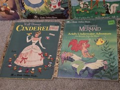 Lot 9 Disney Little Golden Books Lion King Mermaid Cinderella Pinocchio Bambi