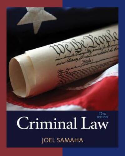 Criminal Law – Hardcover By Samaha, Joel – GOOD
