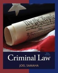 Criminal Law – Hardcover By Samaha, Joel – GOOD