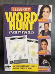 PAPP PUZZLES ISSUE 2 CELEBRITY WORD HUNT VARIETY PUZZLES 83 PAGES WITH SOLUTIONS