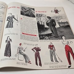Ladies Home Journal Mag Feb. 1942 40s Fashions Full Color Ads Beauty Recipes