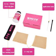 MIILYE Clear Wig Glue Pack, 3.4OZ/100ml Waterproof Adhesive for Toupee