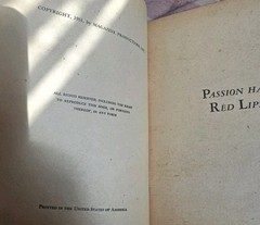 ​PASSION HAS RED LIPS Vintage Pulp Fiction 1951 Rainbow Romance Digest #108 VG