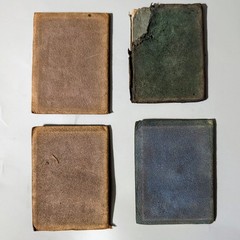 Vintage Antique Little Leather Library Norka Series Mini Miniature Book Lot Set