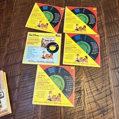 VTG Walt Disney See Hear Read Books Lot of 14, BOOKS ONLY, NO RECORDS/Cassettes