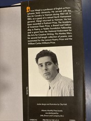 Bruce WEIGL / Song of Napalm 1st Edition 1988