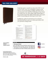 NKJV, Journal the Word Bible, Large Print, Bonded Leather, Brown, Red Letter Edi