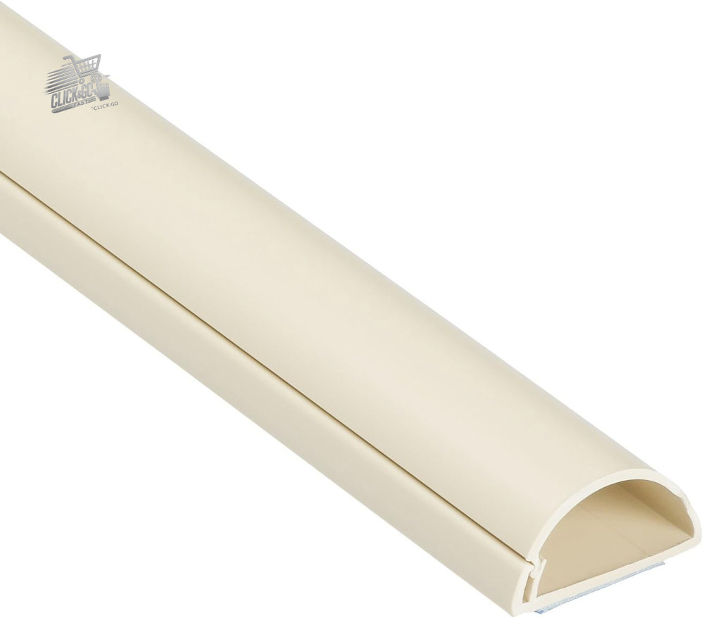 Canalina Copricavi 30x15mm – Passacavi per Muro e Scrivania – 1m Colore Magnolia