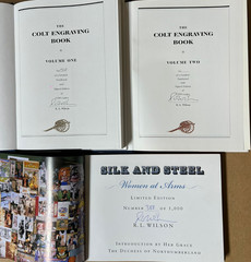 The Colt Engraving Book Vol 1&2 + Silk & Steel Signed Set by R.L. Wilson Ltd Ed