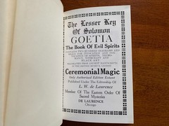 The Lesser Key of Solomon by L. W. De Laurence 1916 Occult Grimoire