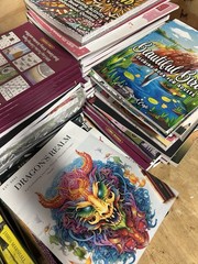 Lot of 10 RANDOM ADULT COLORING & ACTIVITY BOOKS Summer Cute Spooky Comfy Cozy