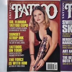 Vintage 1990s Lot Of 3 Tattoo Magazines Issue #127-129