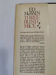 Three Blind Mice Ed McBain 1990 Thriller Mystery Novel Arcade Publishing