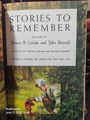 35# Stories to Remember Costain Beecroft 1956 Doubleday Hardcover Book Club Ed