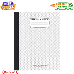 Isometric Notebook: Isometric Graph Paper Notebook; 200 Pages Sized 8.5″ x 11″ .