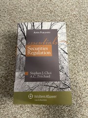 Securities Regulations : Essentials Paperback Stephen Jung Choi