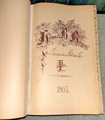 Huge Antique 1905 Ledger (Howard R. Rohn of Garfield, Berks Co. PA)