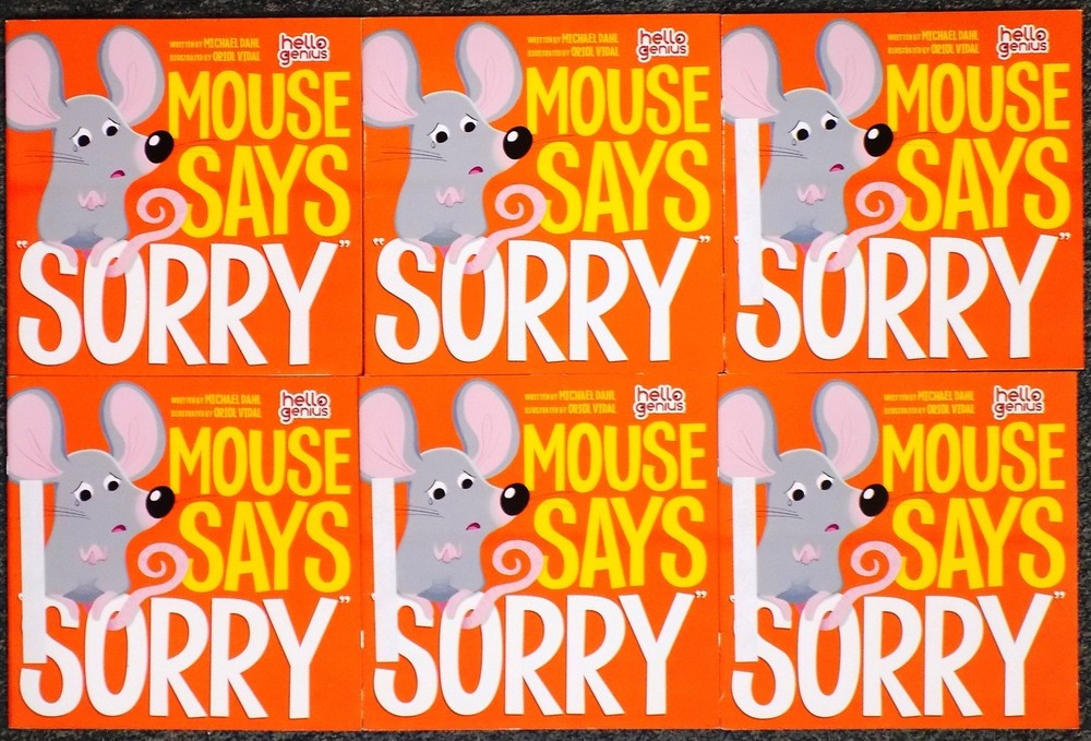 LOT OF 6 Mouse Says Sorry Paperback Michael Dahl 8.5 x 8.5 inches