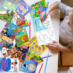 24Pack Coloring Books for Kids Ages 4-8 8-12, Small Bulk Coloring Books for Kids