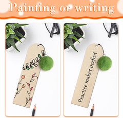 30 Pcs Wooden Bookmark,5.7X1.5 in Blank Bookmarks to Decorate with 30 Pcs Colorf