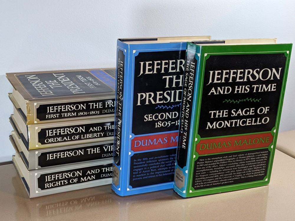 Jefferson And His Time Dumas Malone Complete 6 Volume Set HCDJ Seemingly Unread
