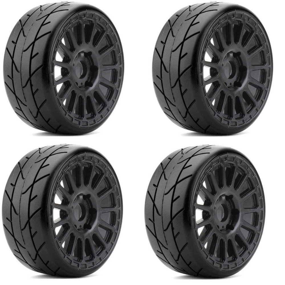 Powerhobby 1/8 GT Diablo Belted Mounted Tires 17mm Hard Compound (4) : GRP