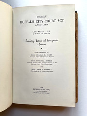Dennis’ Buffalo NY City Court Act, annotated 1940 Leo Winer Hardcover 550+ pages