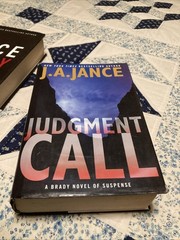 Lot of 2 J.A. Jance Large Print Hardcover Books Deadly Stakes and Judgement Call