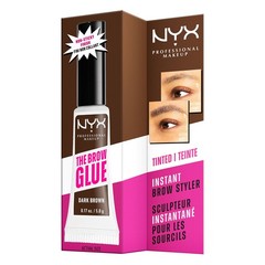 NYX PROFESSIONAL MAKEUP The Brow Glue, 1 Count (0.17 Fl Oz), 04 Dark Brown