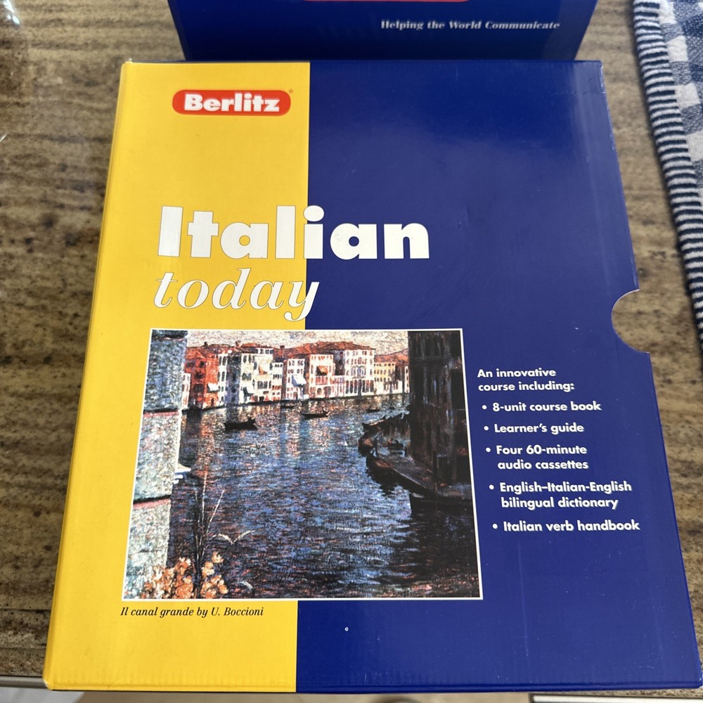 Berlitz ITALIAN TODAY Course Book Learners Guide English/Italian Dictionary +
