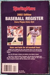 2002 Sporting News Baseball Register Jumbo Trade Paperback 688 Pages
