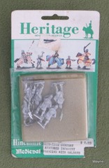 11th-12th Century Armoured Infantry Advancing with Halbard (25mm Metal