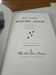 Easton Press: Before Adam – Jack London – Masterpieces of Science Fiction 1987