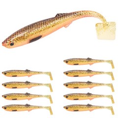 TRUSCEND Hand-Painted Soft Fishing Lures 10PCS, Plastic, F2-3.35″,0.2oz,10pcs