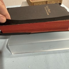 Vtg King James Holy Bible Readers Edition W/ Original Box Black Leather Red Edge