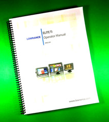 User Manual for Lowrance ELITE TI, 130 Pages, 8.5×11″ With Clear Plastic Covers